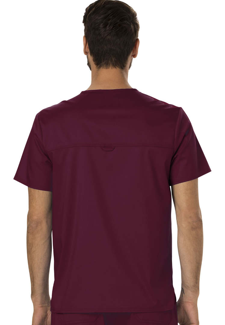 Cherokee Workwear Revolution Men's Tuckable V-Neck Top - Wine