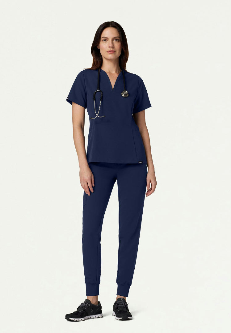 Silex Slim Knit-Waist Scrub Jogger - Midnight Navy