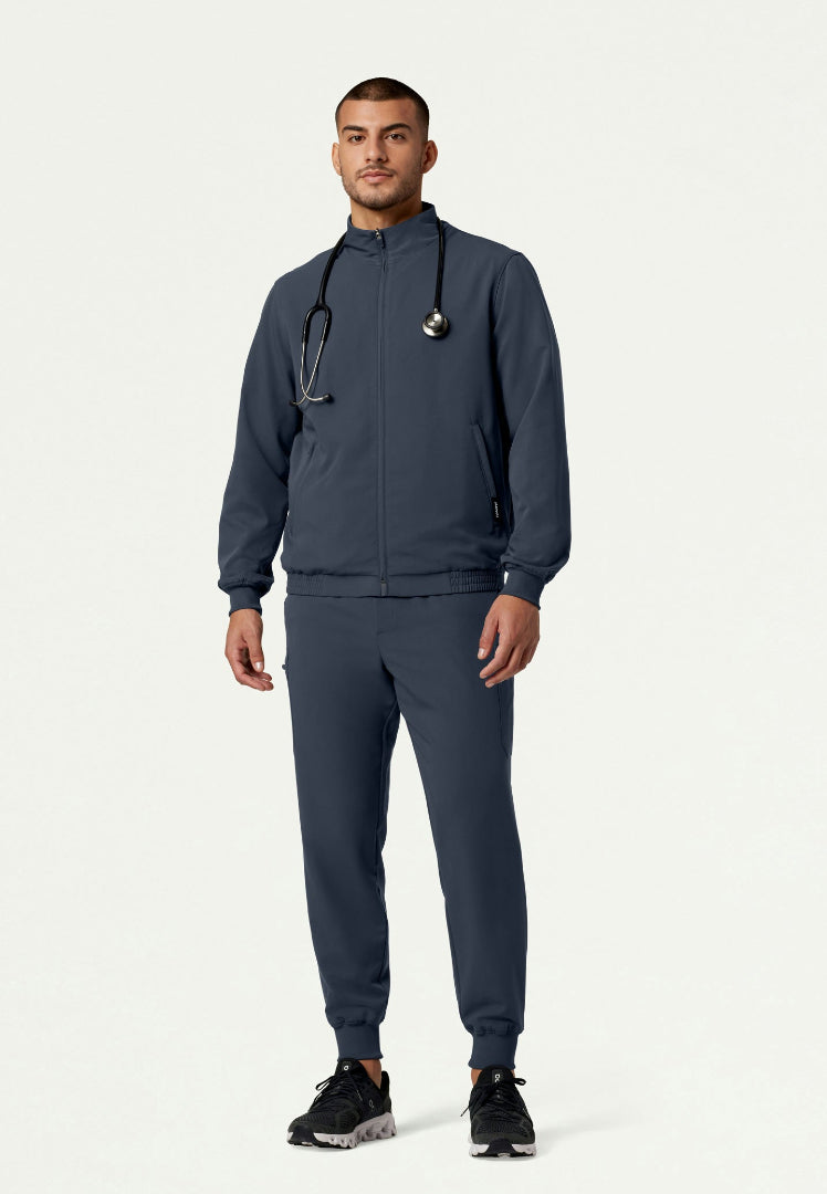 Wolfe Everyday 6-Pocket Scrub Jacket - Carbon Gray
