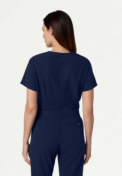 Rhena Essential 1-Pocket Scrub Top - Midnight Navy