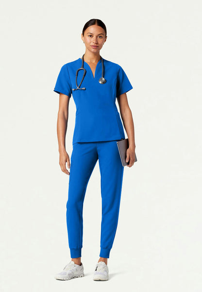 Calix Fit & Flare Scrub Top - Royal Blue