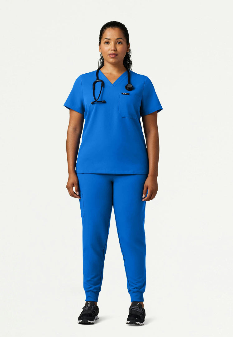 Rhena Slim Essential 1-Pocket Scrub Top - Royal Blue