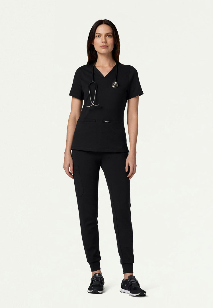 Cesi Slim UltraSOFT Scrub Top - Black