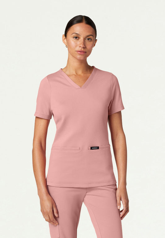 Cesi Slim UltraSOFT Scrub Top - Mauve