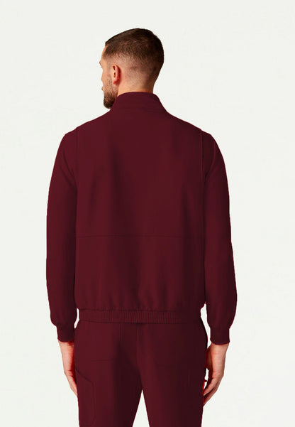 Wolfe Everyday 6-Pocket Scrub Jacket - Burgundy