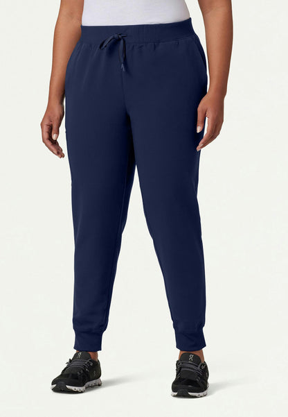 Silex Slim Knit-Waist Scrub Jogger - Midnight Navy