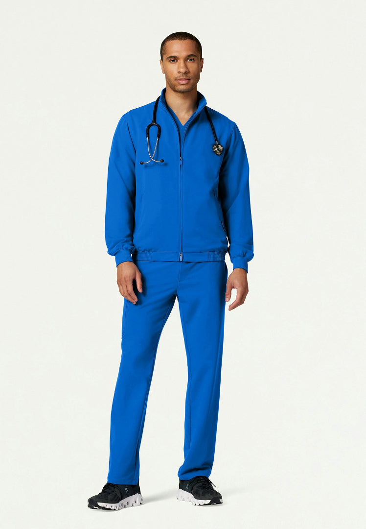 Wolfe Everyday 6-Pocket Scrub Jacket - Royal Blue