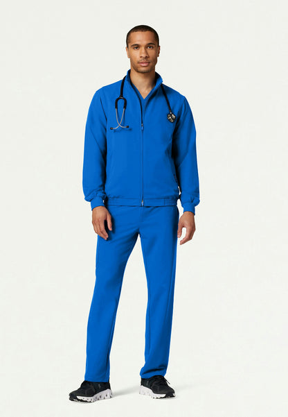 Wolfe Everyday 6-Pocket Scrub Jacket - Royal Blue