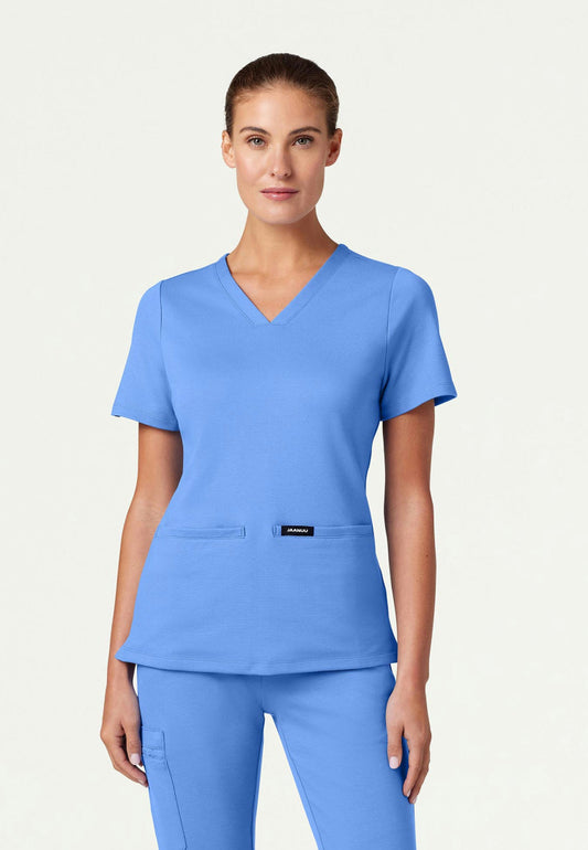 Cesi Slim UltraSOFT Scrub Top - Ciel Blue