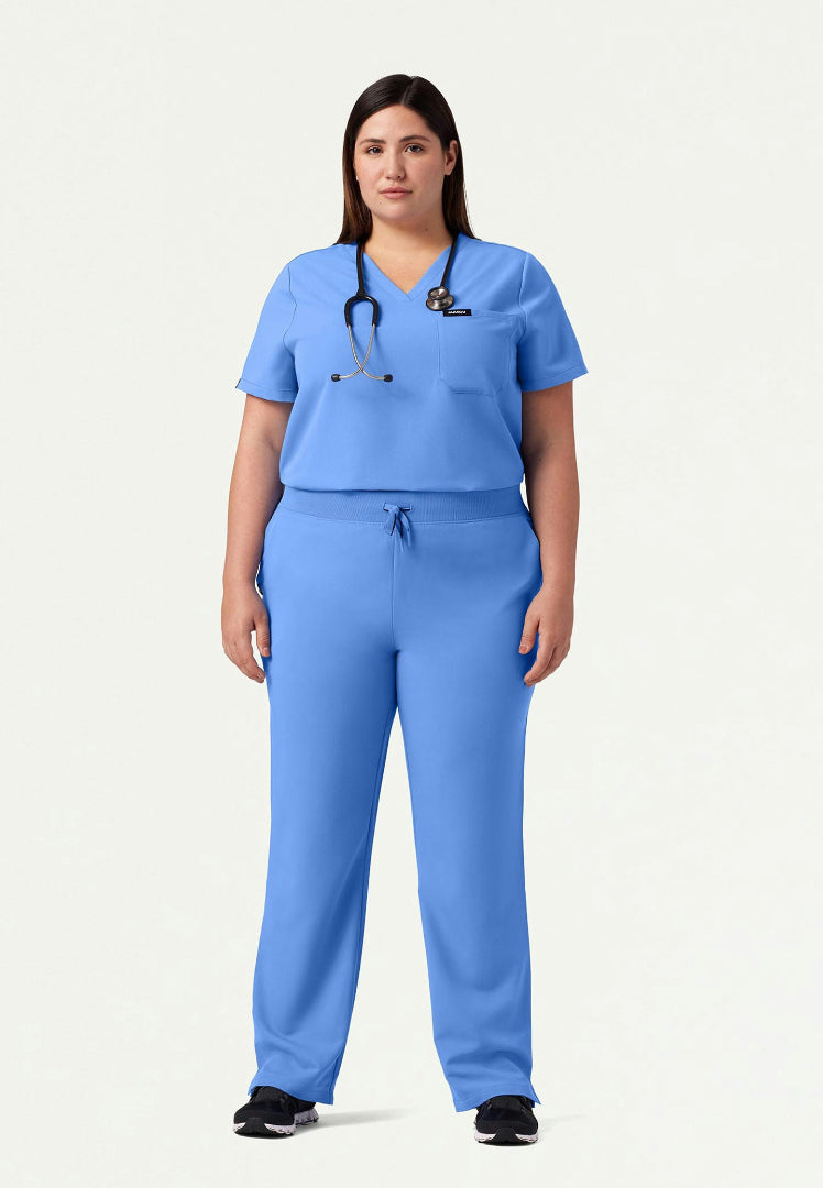 Rhena Essential 1-Pocket Scrub Top - Ciel Blue