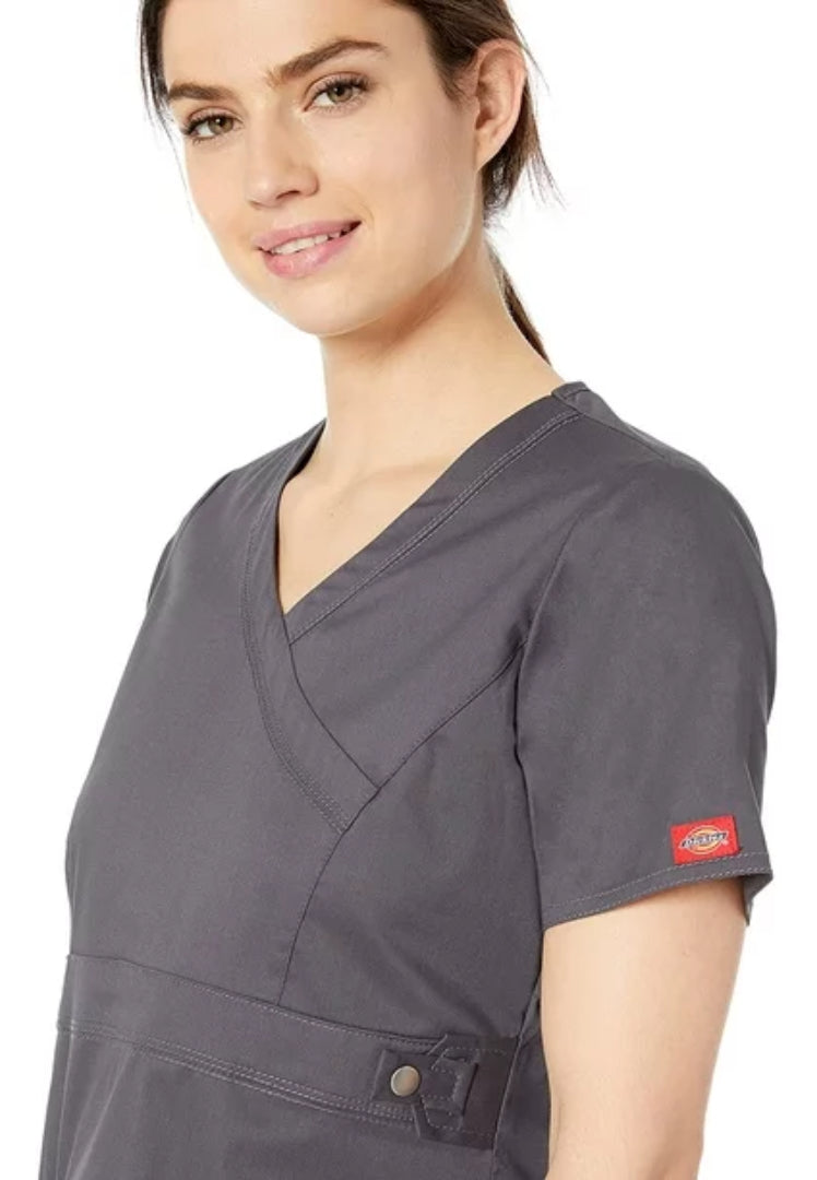 Dickies GenFlex Womens Mock Wrap Scrub Top