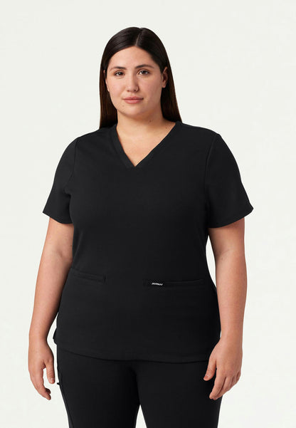 Cesi Slim UltraSOFT Scrub Top - Black