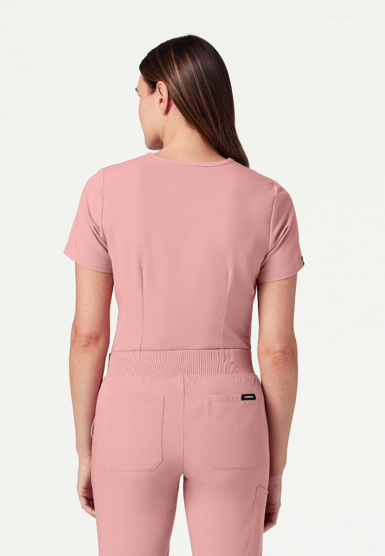 Rhena Slim Essential 1-Pocket Scrub Top - Mauve