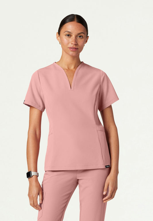 Blusa médica ajustada y acampanada Calix - Malva