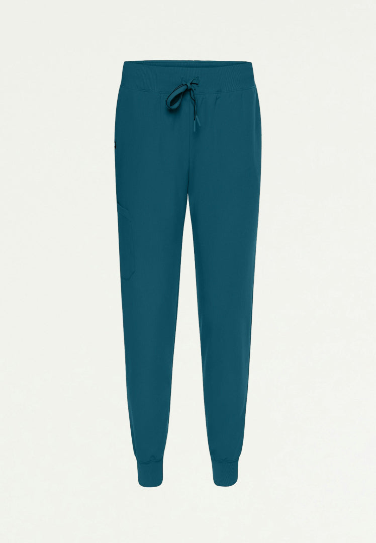 Pantalon de jogging médical Silex Slim en maille - Bleu Caraïbes