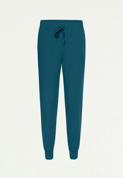 Pantalon de jogging médical Silex Slim en maille - Bleu Caraïbes