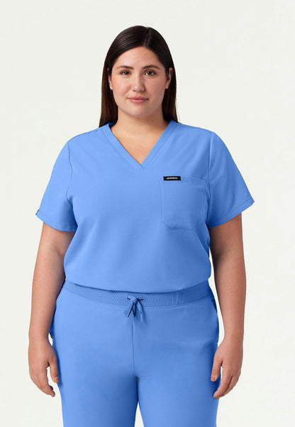 Rhena Essential 1-Pocket Scrub Top - Ciel Blue