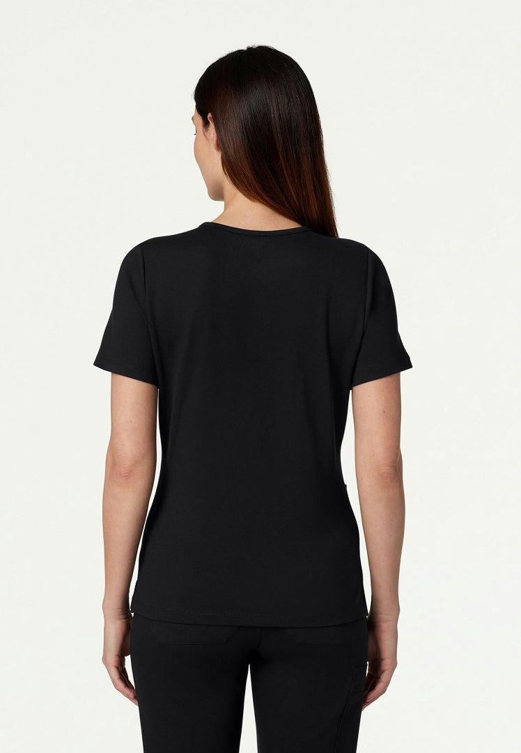 Cesi Slim UltraSOFT Scrub Top - Black