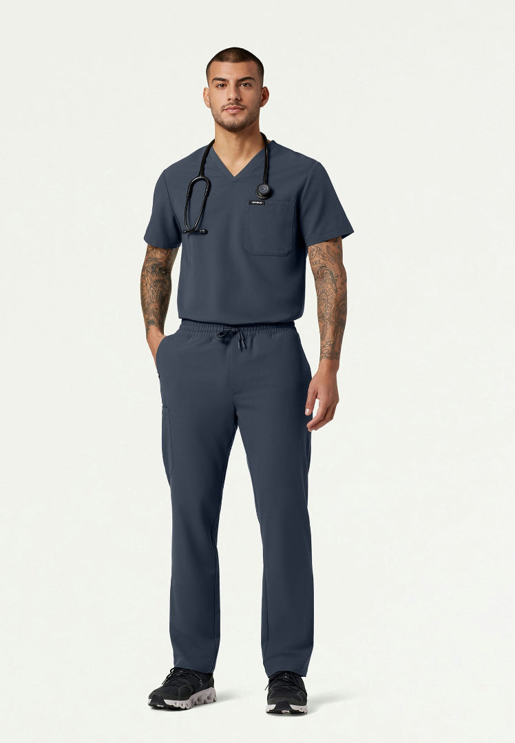 Pantalón médico Rhodes Everyday de pierna recta - Gris carbón