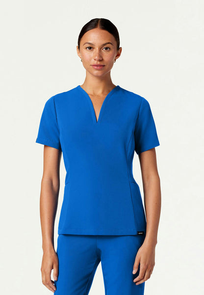 Calix Fit & Flare Scrub Top - Royal Blue