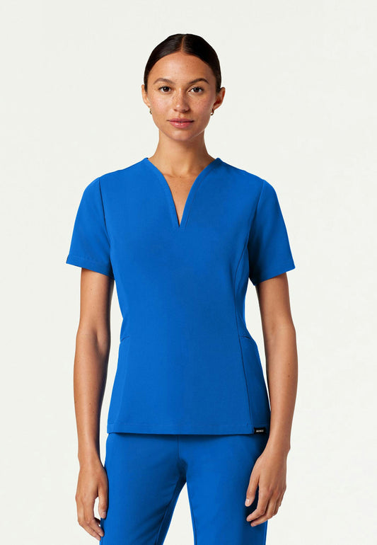 Calix Fit & Flare Scrub Top - Royal Blue