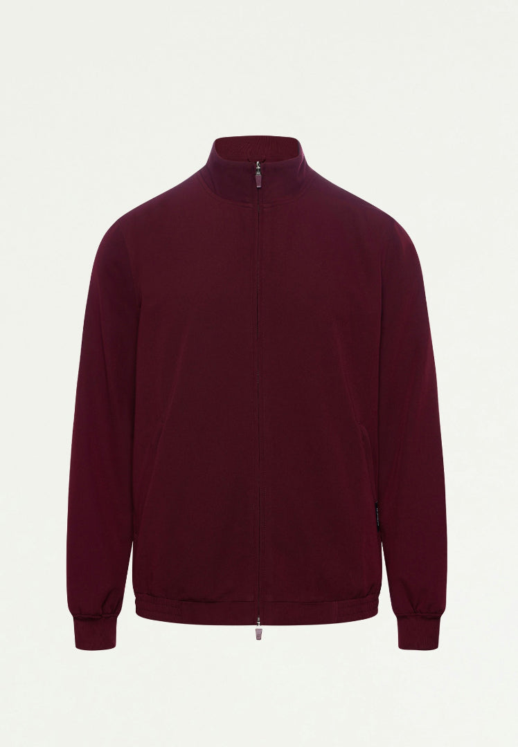 Wolfe Everyday 6-Pocket Scrub Jacket - Burgundy