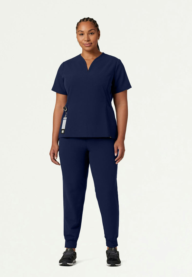 Calix Fit & Flare Scrub Top - Midnight Navy