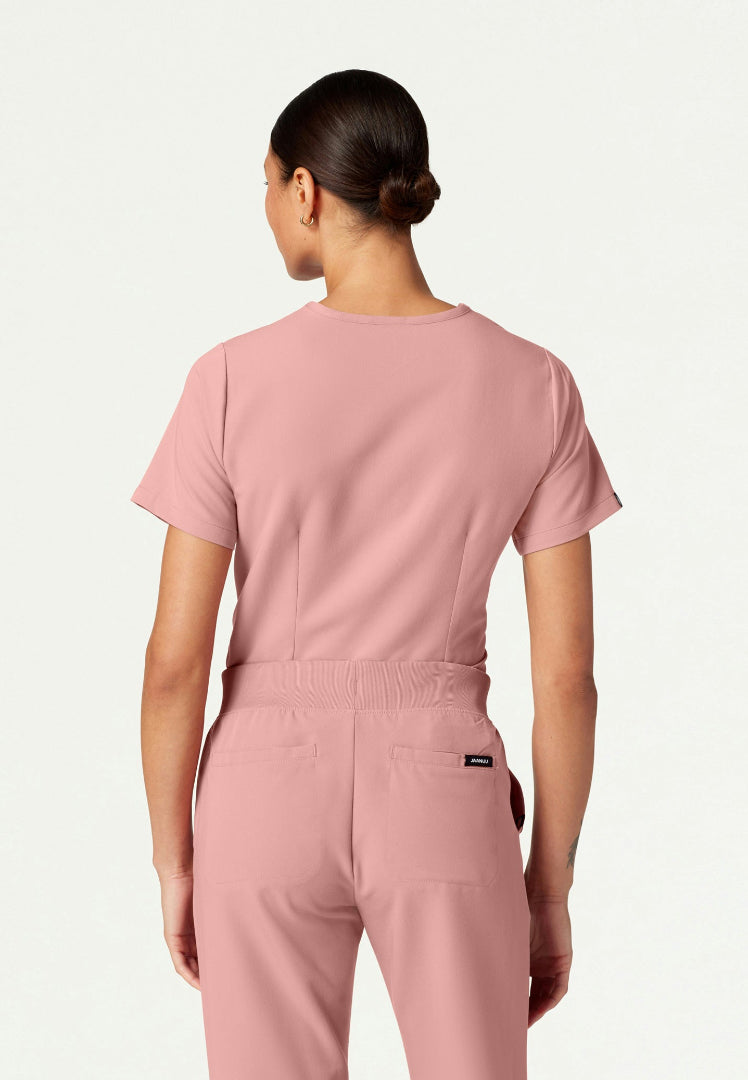 Rhena Essential 1-Pocket Scrub Top - Mauve