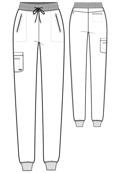 Pantalon de jogging Eden à 5 poches et taille mi-haute - Basilic doux