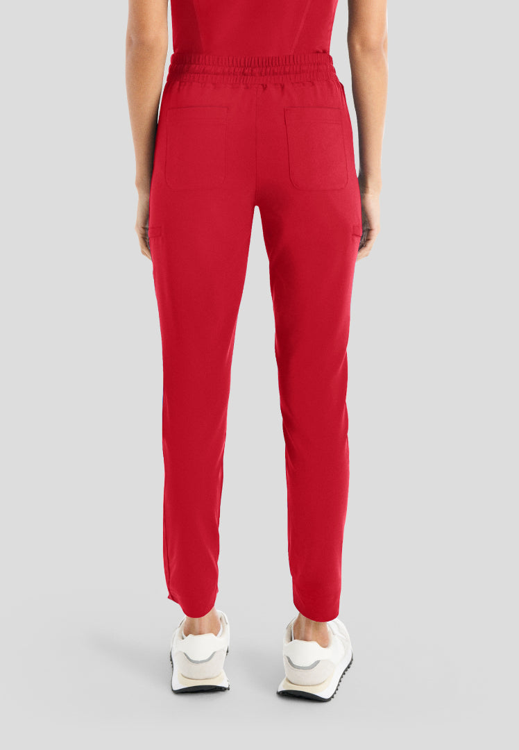 White Cross CRFT Women's Jogger Scrub Pants - Racing Red - The Uniform Store