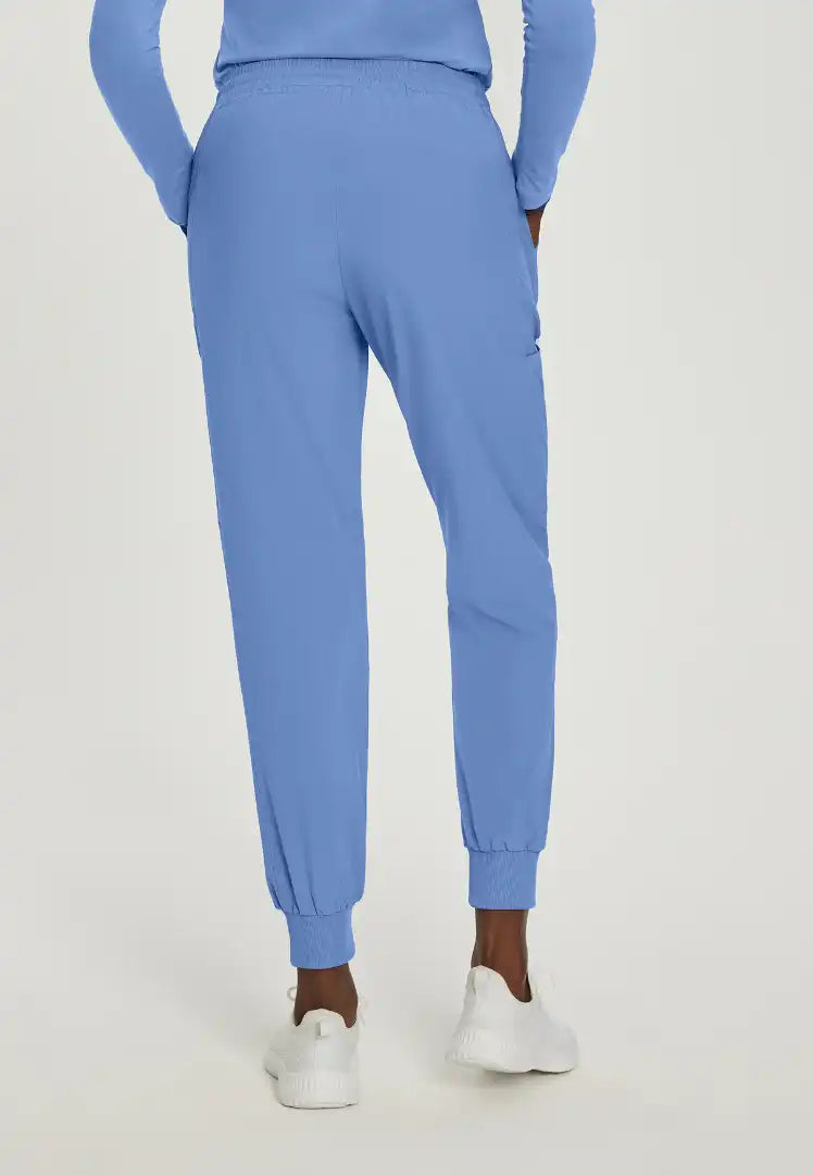 White Cross FIT Women's Elastic Waist Jogger Scrub Pant - Ciel Blue - The Uniform Store