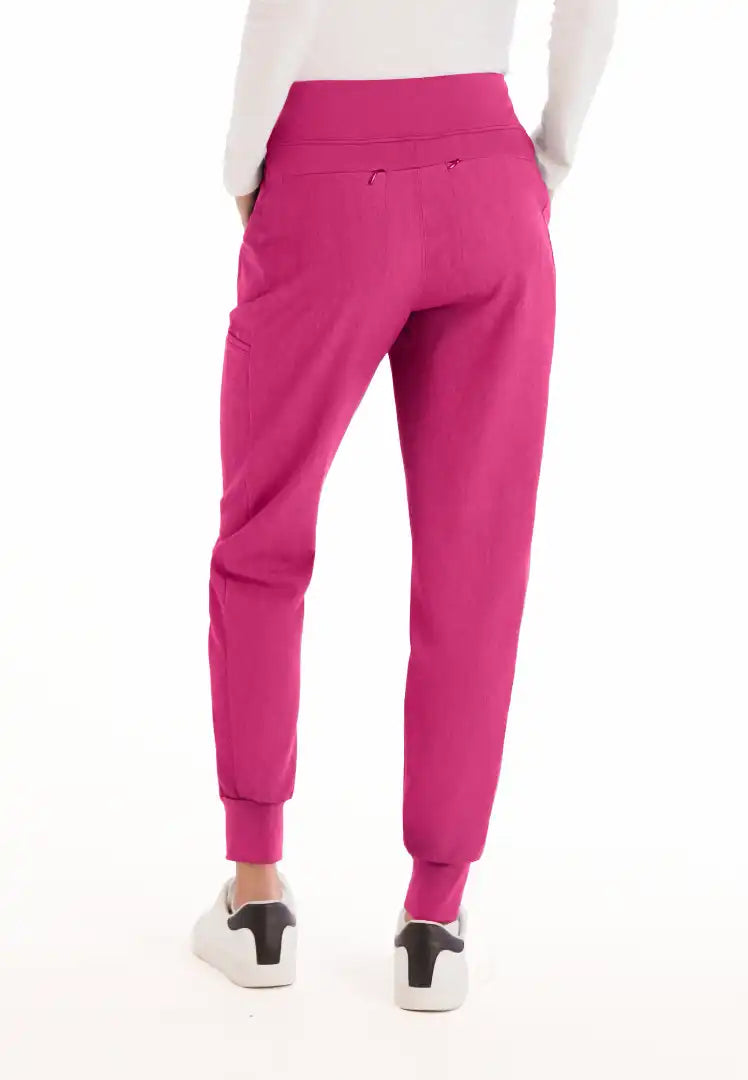 White Cross V-Tess Women's Jogger Scrub Pants - Pink Flash - The Uniform Store