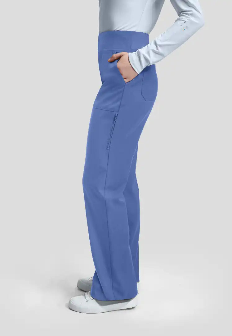 Vibe 6-Pocket Cargo Scrub Pants - Ciel