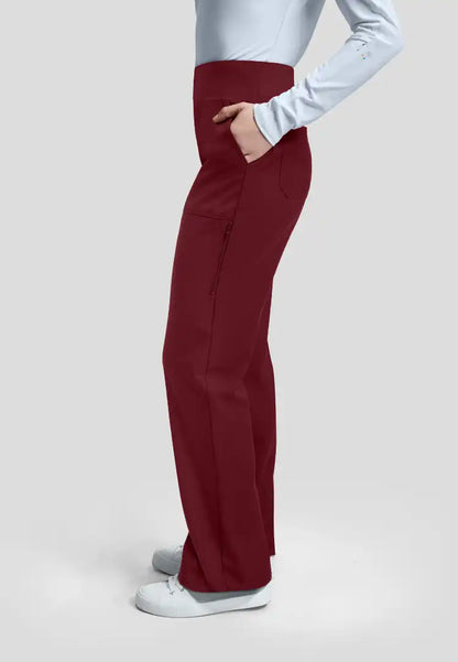 Vibe 6-Pocket Cargo Scrub Pants - Wine