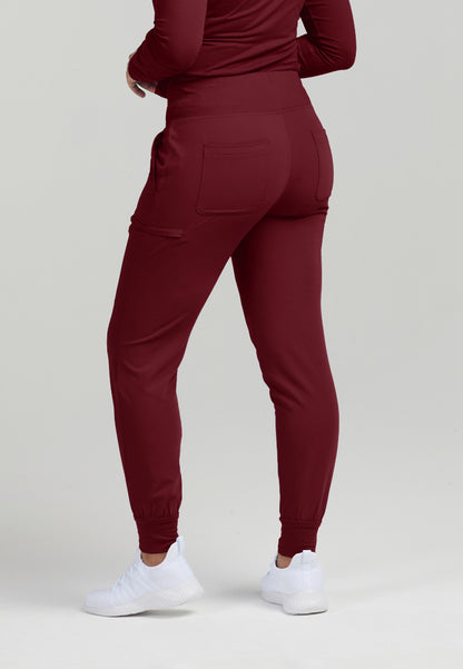 Jogger de 6 bolsillos para mujer - Vino
