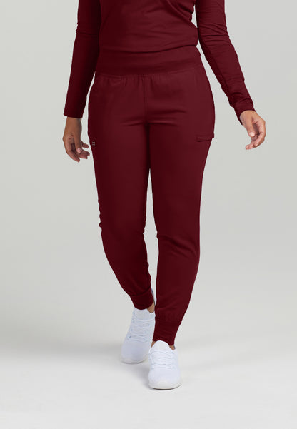 Jogger de 6 bolsillos para mujer - Vino