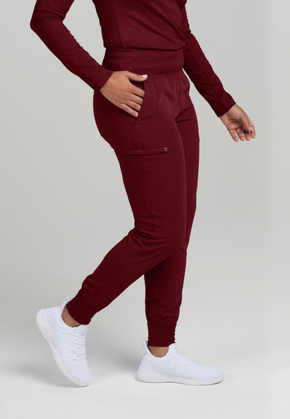 Jogger de 6 bolsillos para mujer - Vino