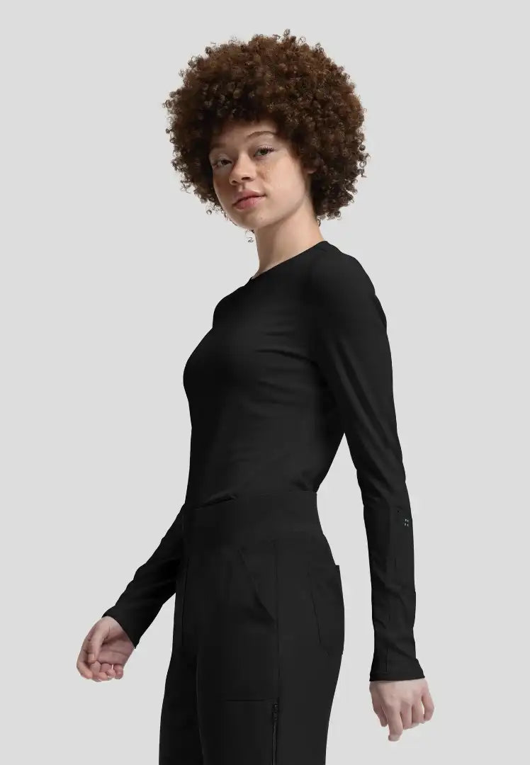 Vibe 1-Pocket Jersey Knit Underscrub - Black