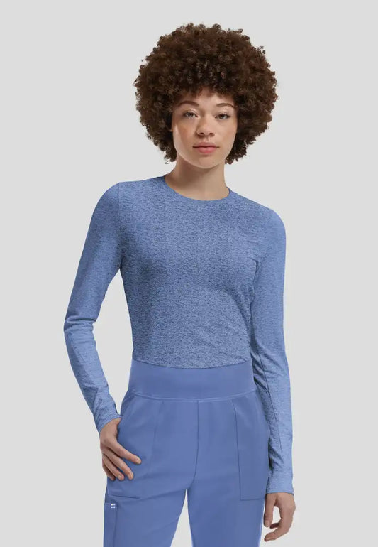 Vibe 1-Pocket Jersey Knit Underscrub - Heather Ciel