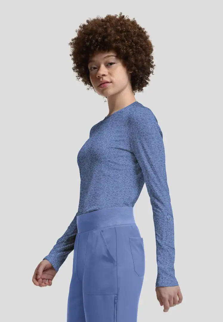 Vibe 1-Pocket Jersey Knit Underscrub - Heather Ciel