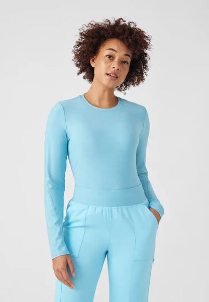 Vibe 1-Pocket Jersey Knit Underscrub - Heather Island Blue