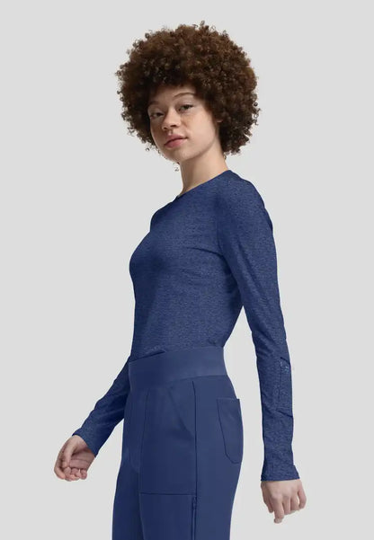 Vibe 1-Pocket Jersey Knit Underscrub - Heather Navy