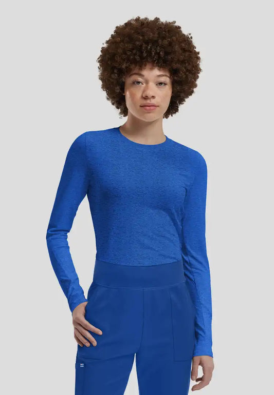 Vibe 1-Pocket Jersey Knit Underscrub - Heather Royal