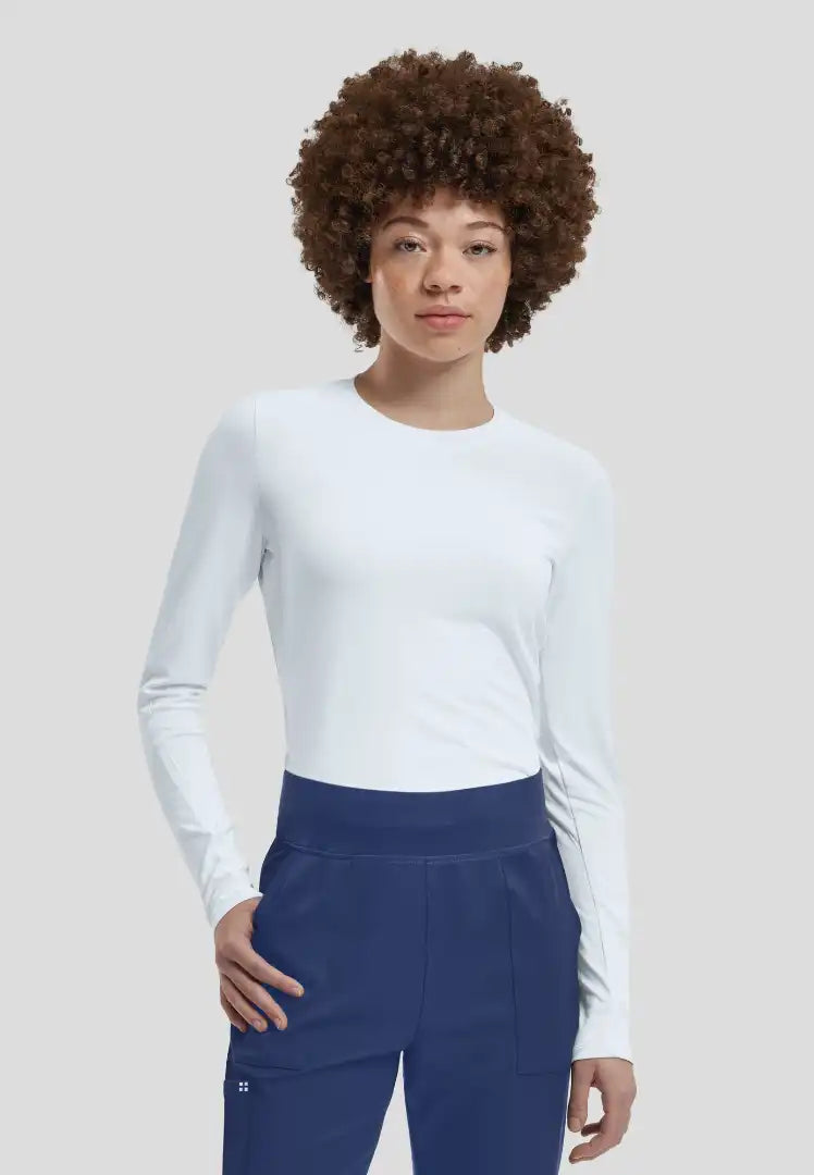 Vibe 1-Pocket Jersey Knit Underscrub - White