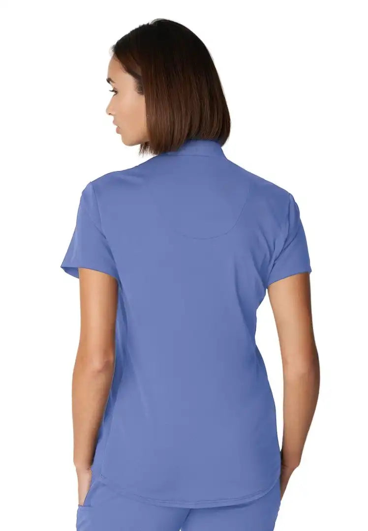 White Cross V-Tess Women's 2 Pocket V-Neck Scrub Top - Ciel Blue - The Uniform Store