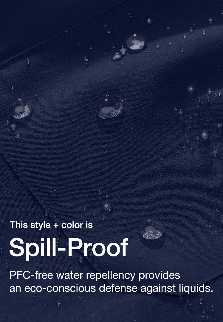 Carys Slim Modern Polo Scrub Top - Midnight Navy