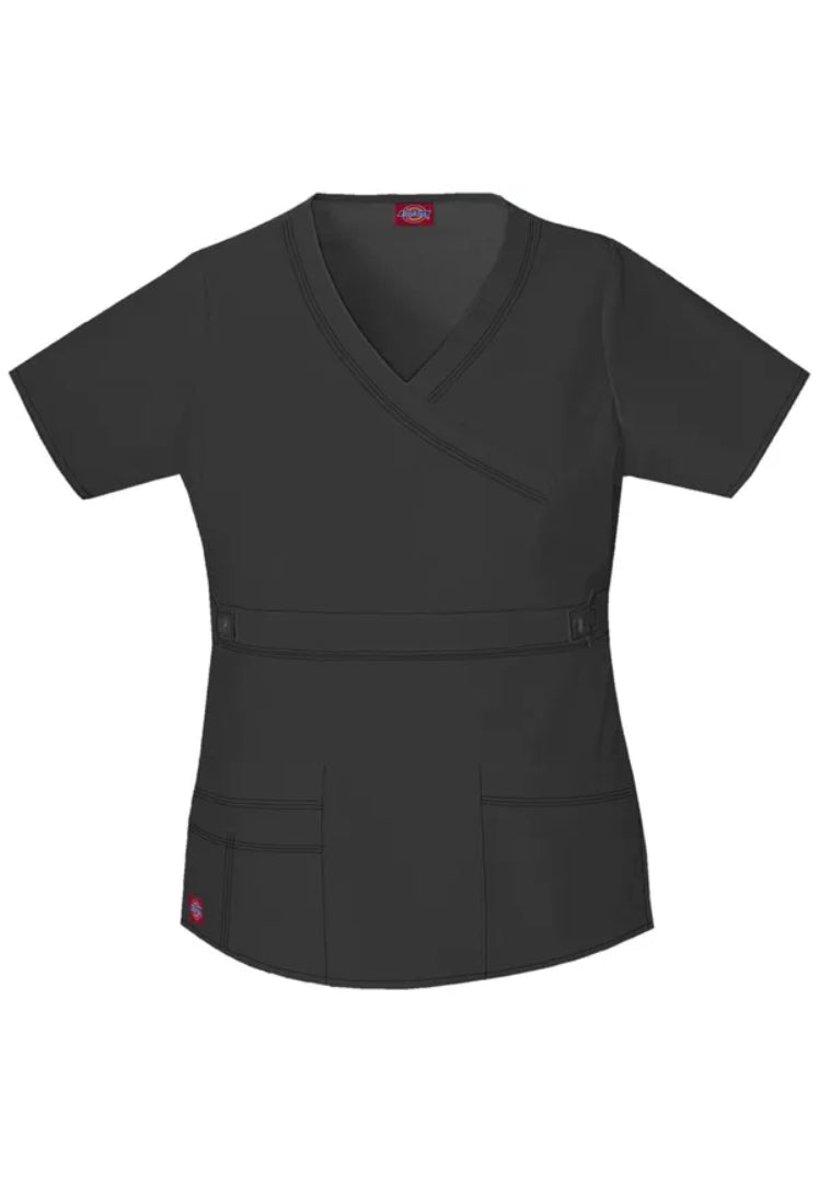 Dickies GenFlex Womens Mock Wrap Scrub Top