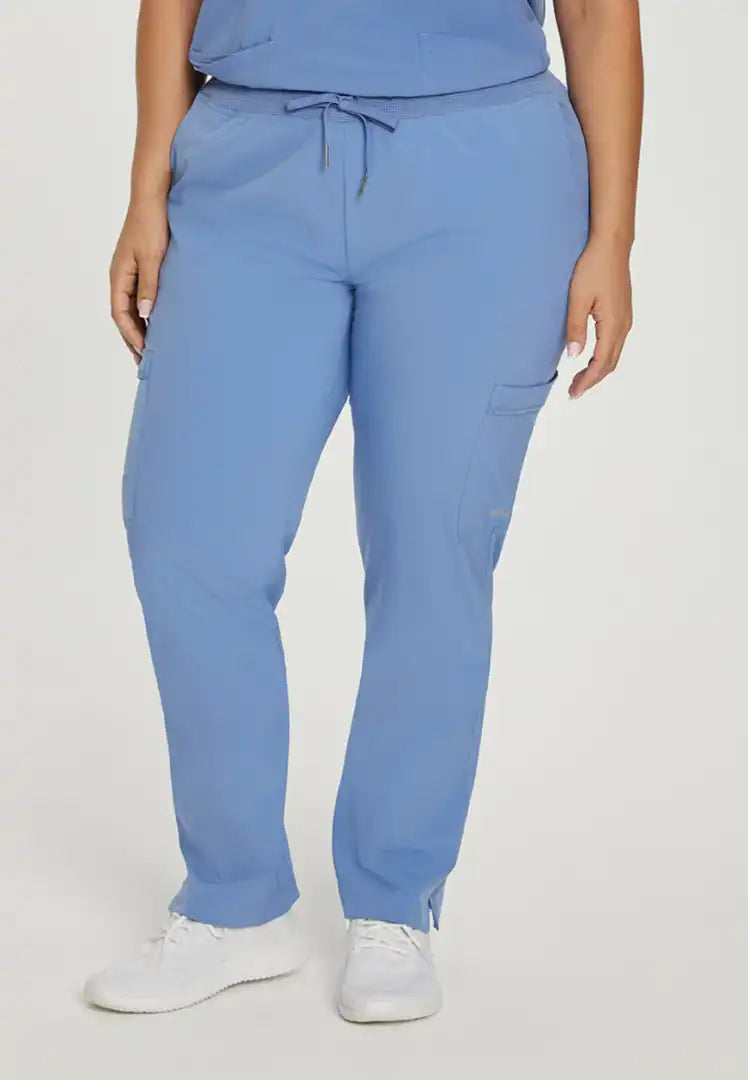 White Cross FIT Women's Cargo Scrub Pant - Ciel Blue - The Uniform Store