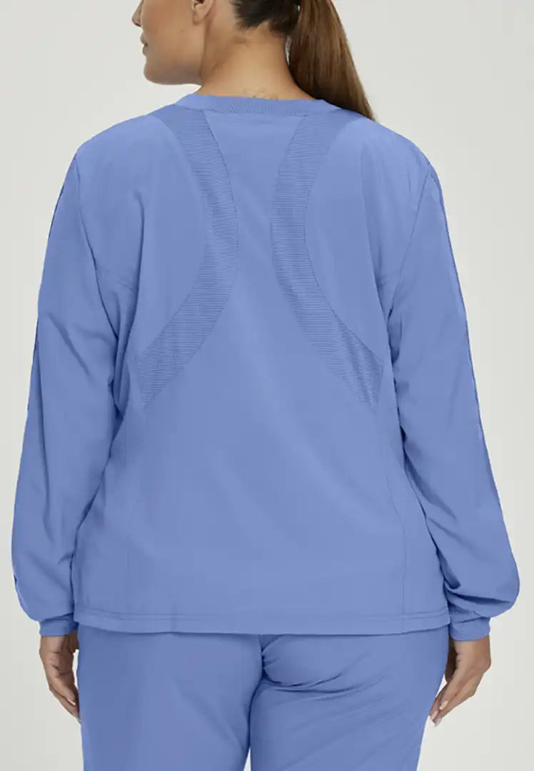 White Cross FIT Women's 2 Pocket Scrub Jacket - Ciel Blue - The Uniform Store