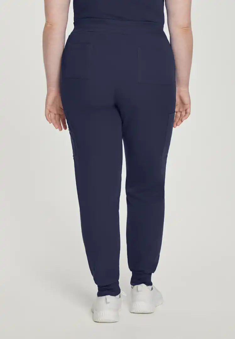 White Cross V-Tess Women's Zipped Cargo Pocket Jogger Scrub Pant - Navy - The Uniform Store